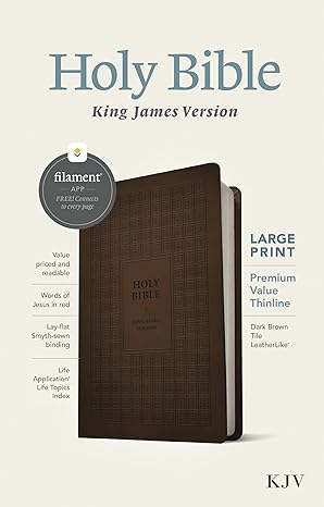KJV Premium Value Thinline Bible, Large Print, Brown