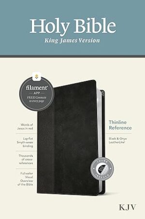 KJV Thinline Reference Bible, Black, Thumb-Indexed