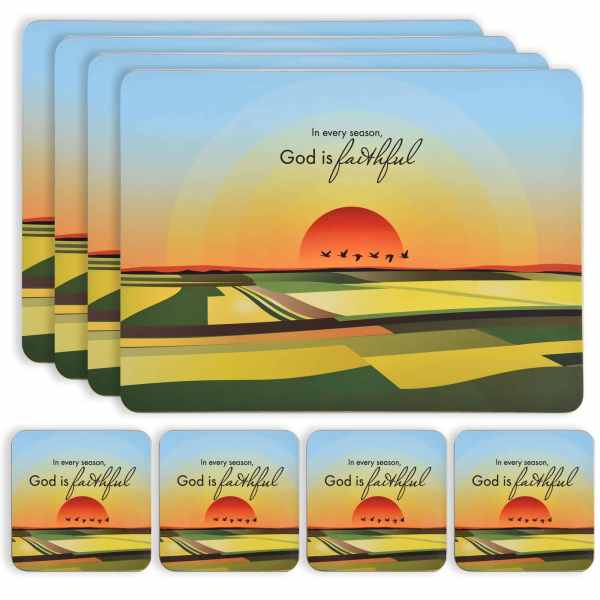 God is Faithful Placemat & Coaster set - Image 2
