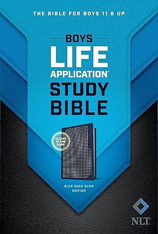 NLT Boys Life Application Study Bible Blue/Neon/Glow