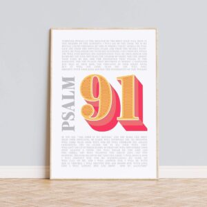 Psalm 91 - Modern Christian Typographic
