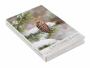 Christmas Card Wallet - Pine Cone (8 Cards)