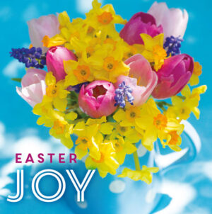 Bouquet In Blue Jug, Pack of 5 Leonard Smith Easter Cards