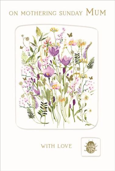 Mothering Sunday Single Card- Nigel Quiney Ladybird