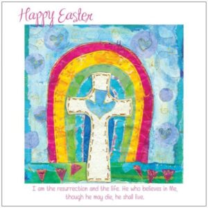 Easter Rainbow pack of 5 Easter Cards (Just Cards Direct)