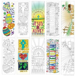 10 Easter Colouring Bookmarks (EABM)