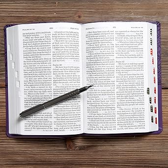 KJV Large Print Personal Size Reference Bible, Purple, Indexed - Image 2