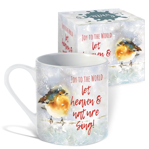 Joyful Robin Christmas Mug & Giftbox