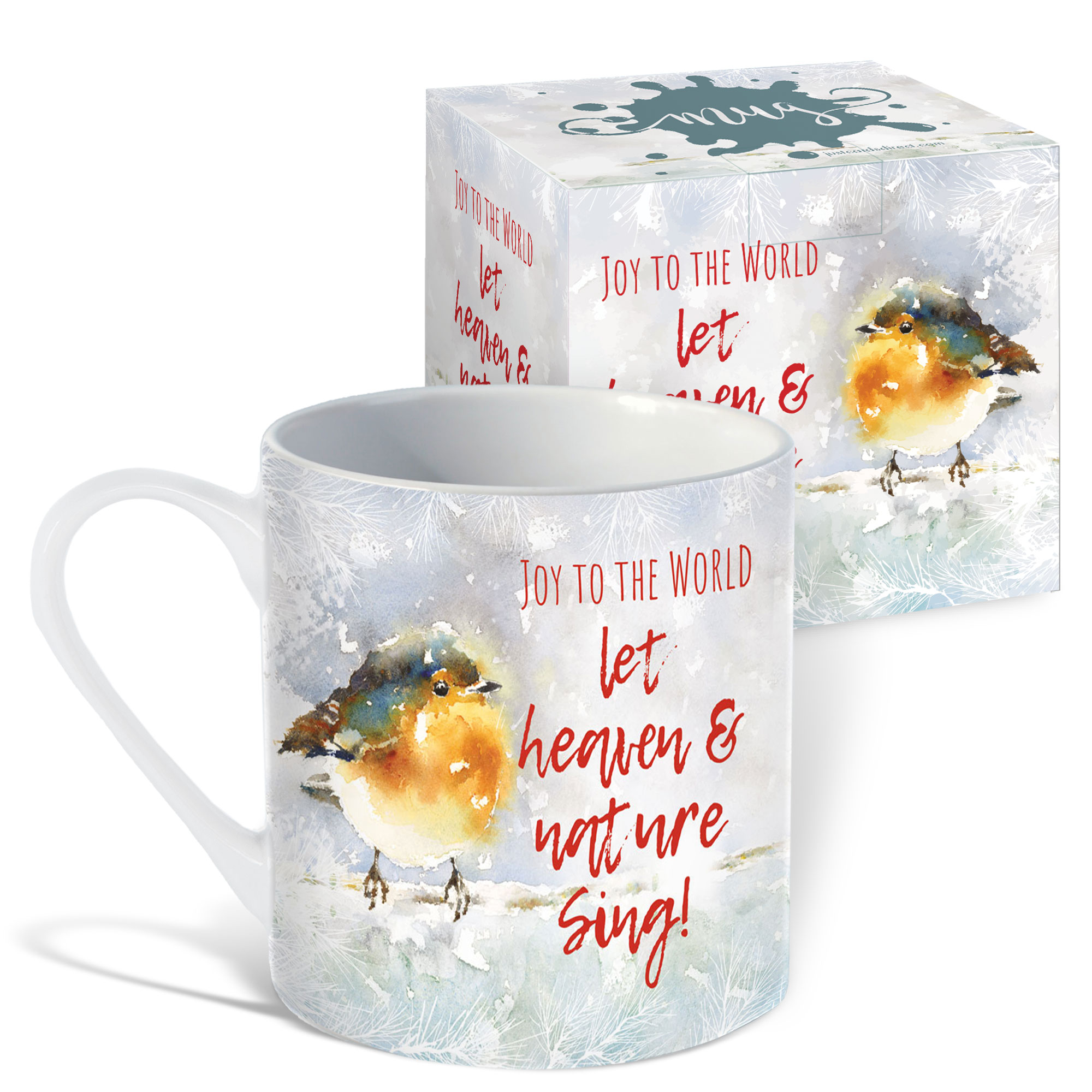 Joyful Robin Christmas Mug & Giftbox