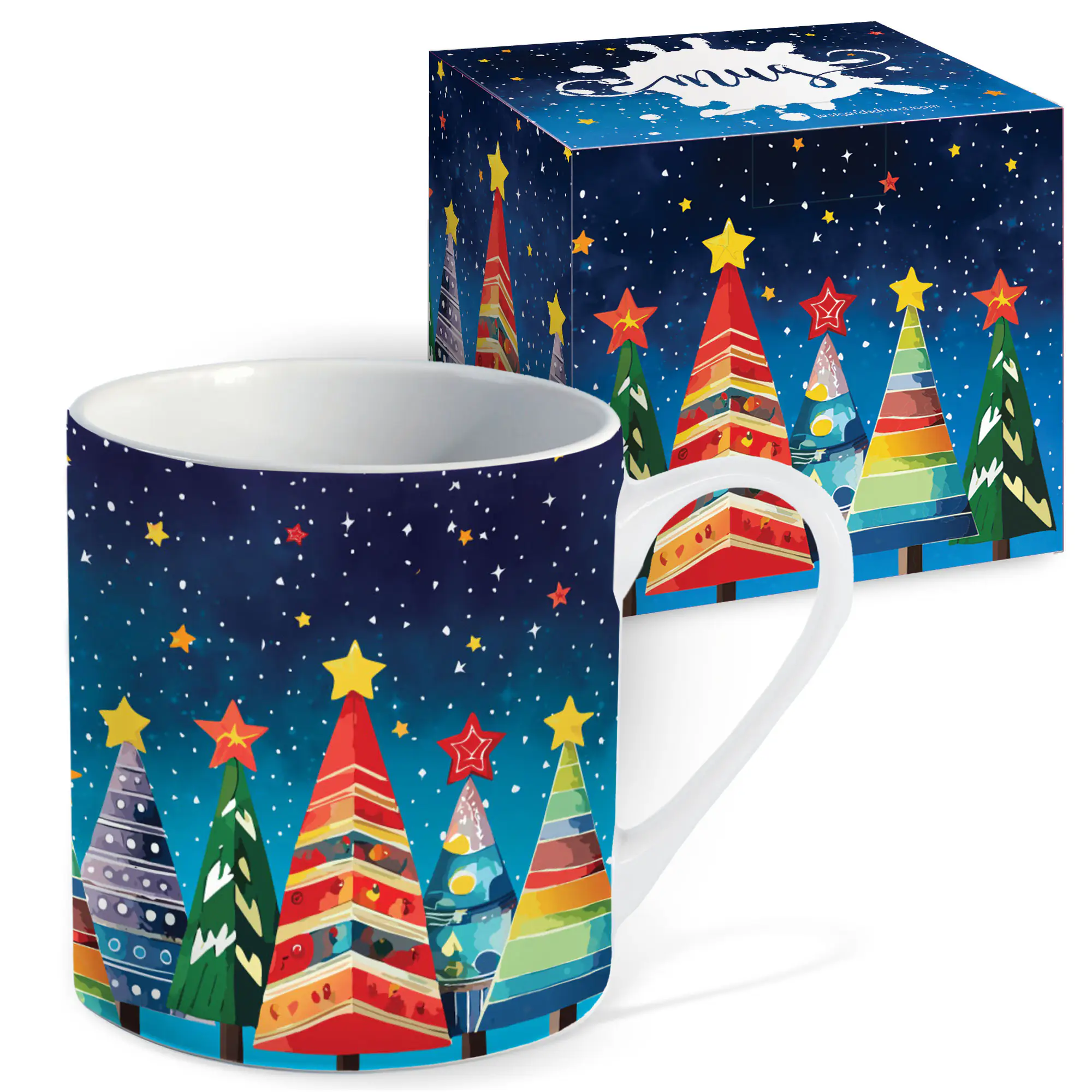 Christmas Trees Christmas Mug & Giftbox