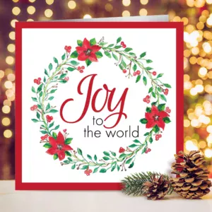 Joy Wreath Christmas Cards