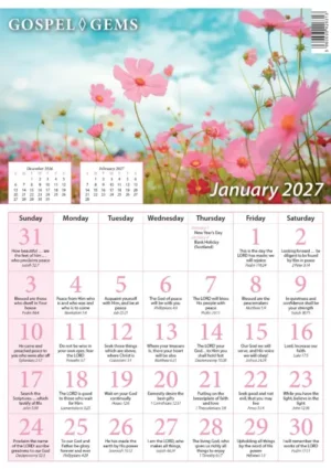 Gospel Gems A4 Wall Calendar 2027
