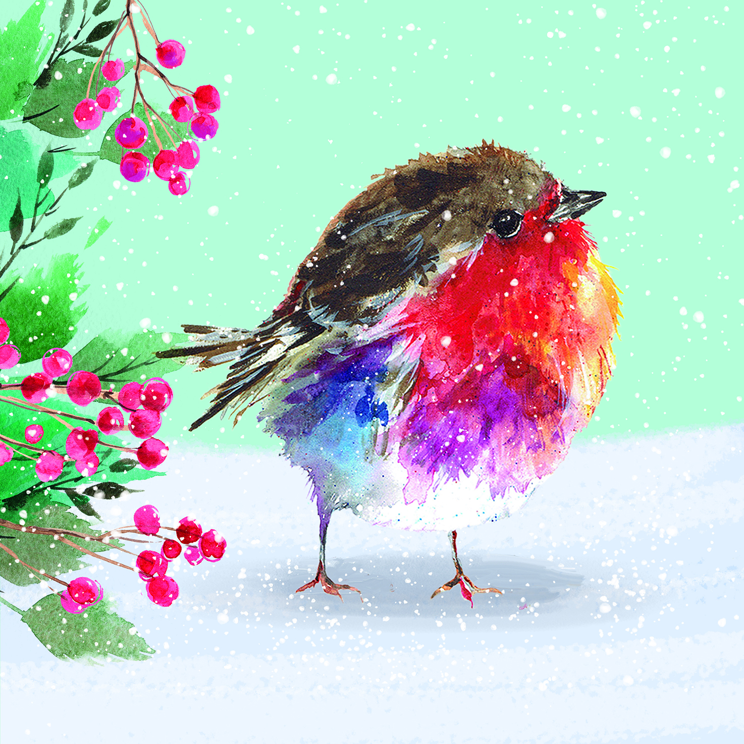TLM - Winter Robin Christmas Cards (Pack of 10)