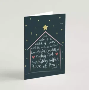 Star and Stable Navy Christmas Cards - 10 Pack