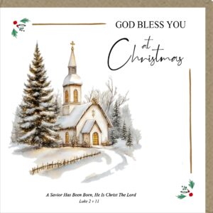 God Bless You At Christmas Greetings Card