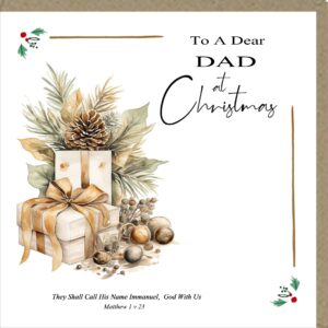 To A Dear Dad at Christmas Greetings Card