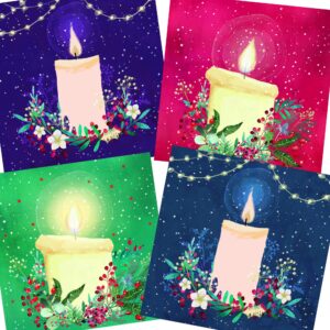 TLM - Four Candles Collection Christmas Cards (Pack of 20)