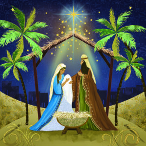 TLM - In A Stable Christmas Cards (Pack of 10)