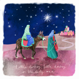 TLM - Little Donkey Christmas Cards (Pack of 10)