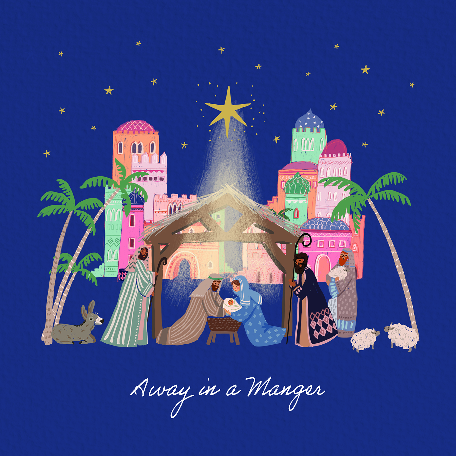 TLM - Away in a Manger Christmas Cards (Pack of 10)