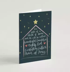 Star and Stable Navy Christmas Cards - 10 Pack