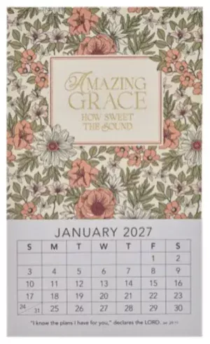 2027 Mini Magnetic Calendar: Amazing Grace