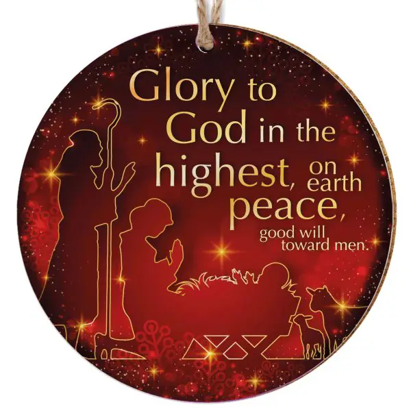 God in the Highest Ceramic Christmas Decoration/ Coaster