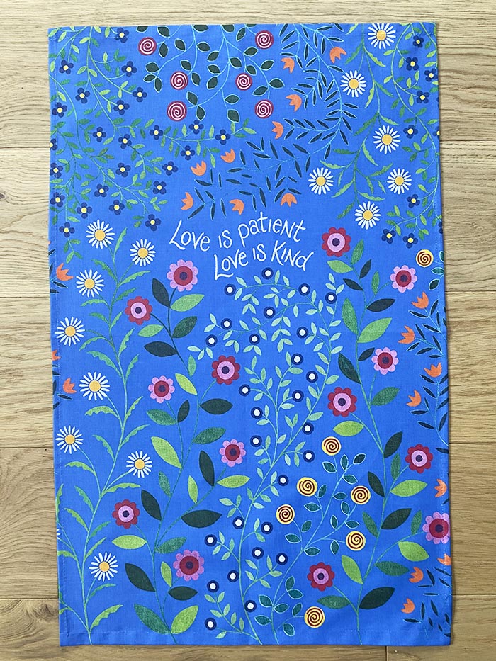 Love is Kind and Love Never Fails Tea Towel Twin Pack - Image 2
