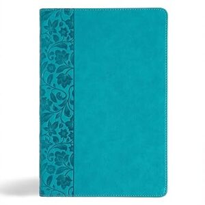 KJV Giant Print Reference Bible, Teal Leathertouch