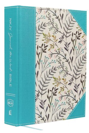 NKJV Journal the Word Bible Large Print, Blue Floral