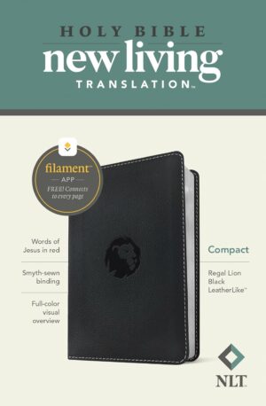 NLT Compact Bible, Filament Edition, Lion Black, Red Letter