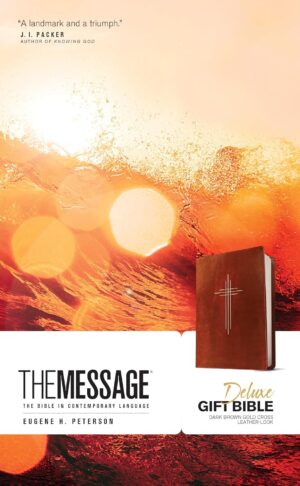 The Message Deluxe Gift Bible, Dark Brown Gold