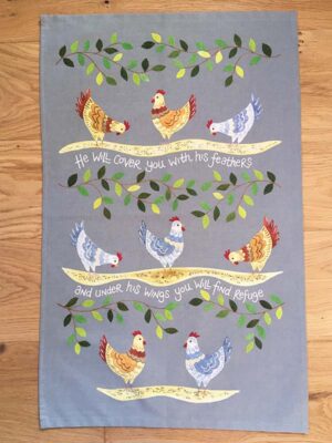 Under His Wings Tea Towel