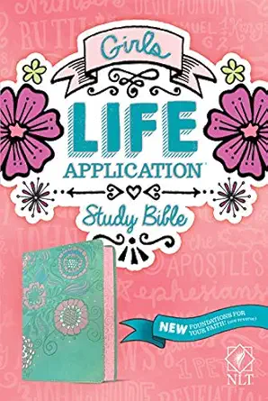 NLT Girls Life Application Study Bible, Teal/ Pink
