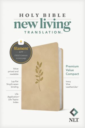 NLT Premium Value Compact Bible, Ivory