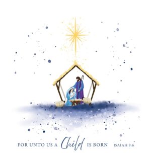 TLM - Watercolour nativity Christmas Cards (Pack of 10)