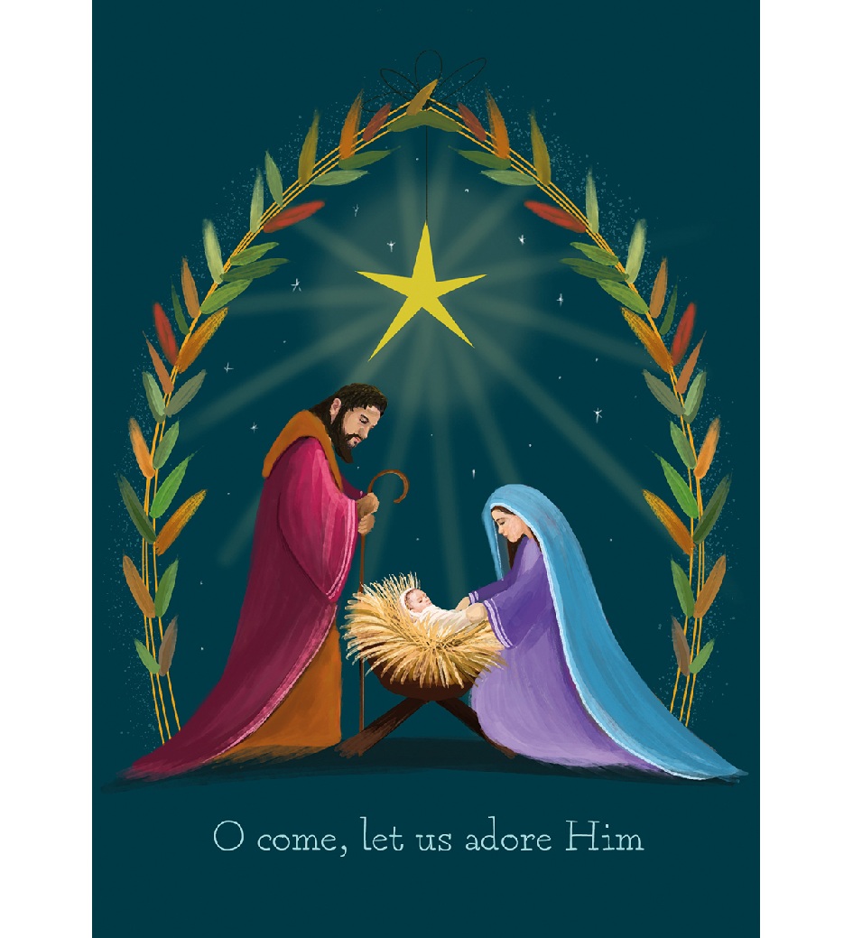 TLM - Adoring family Christmas Cards (Pack of 10)