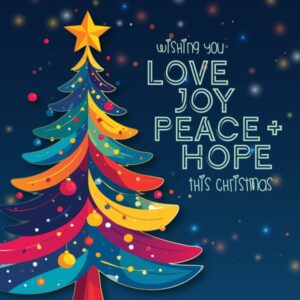 Love, Joy, Peace Christian Christmas Cards - Pack of 10