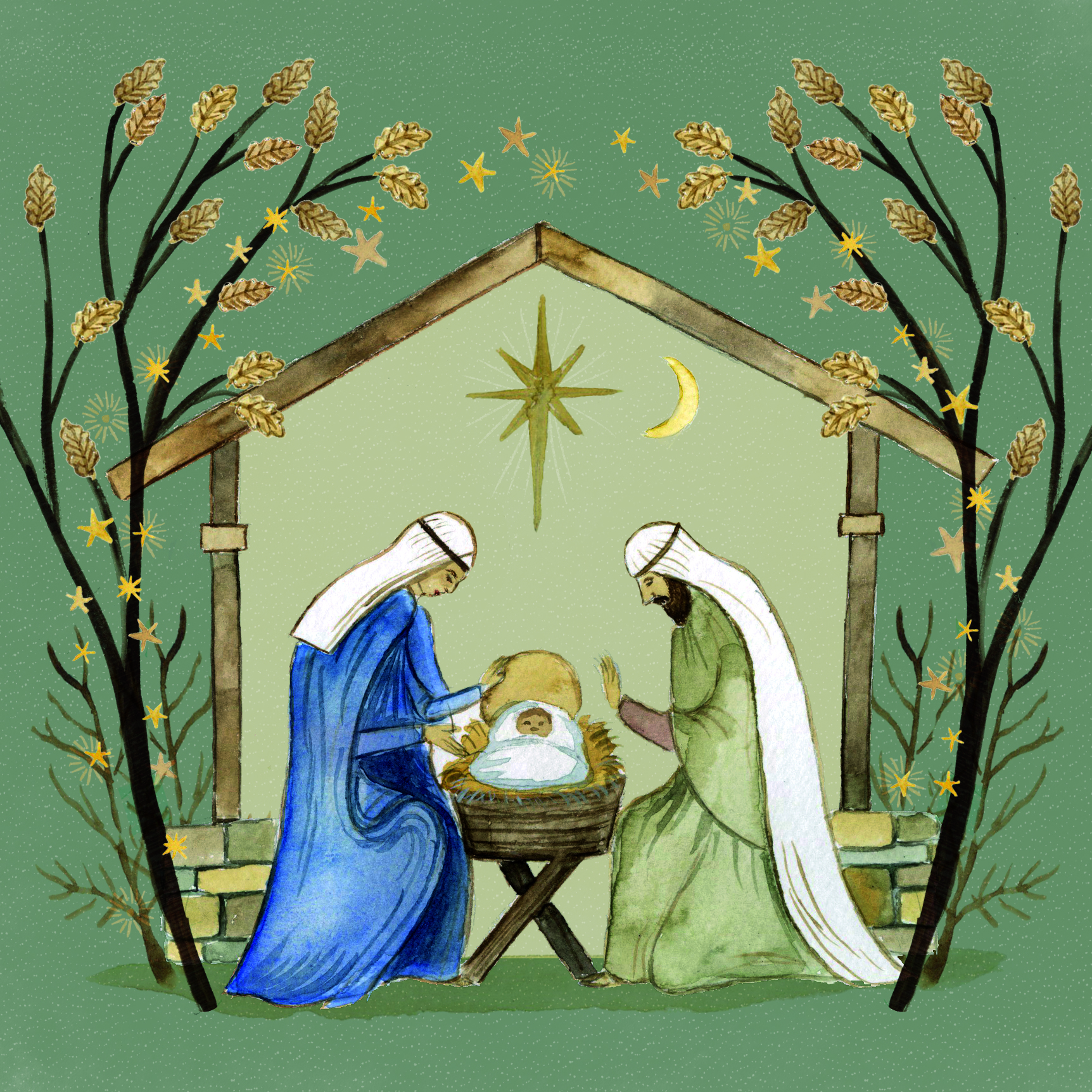 Tearfund - Golden Nativity - (Pack of 10)