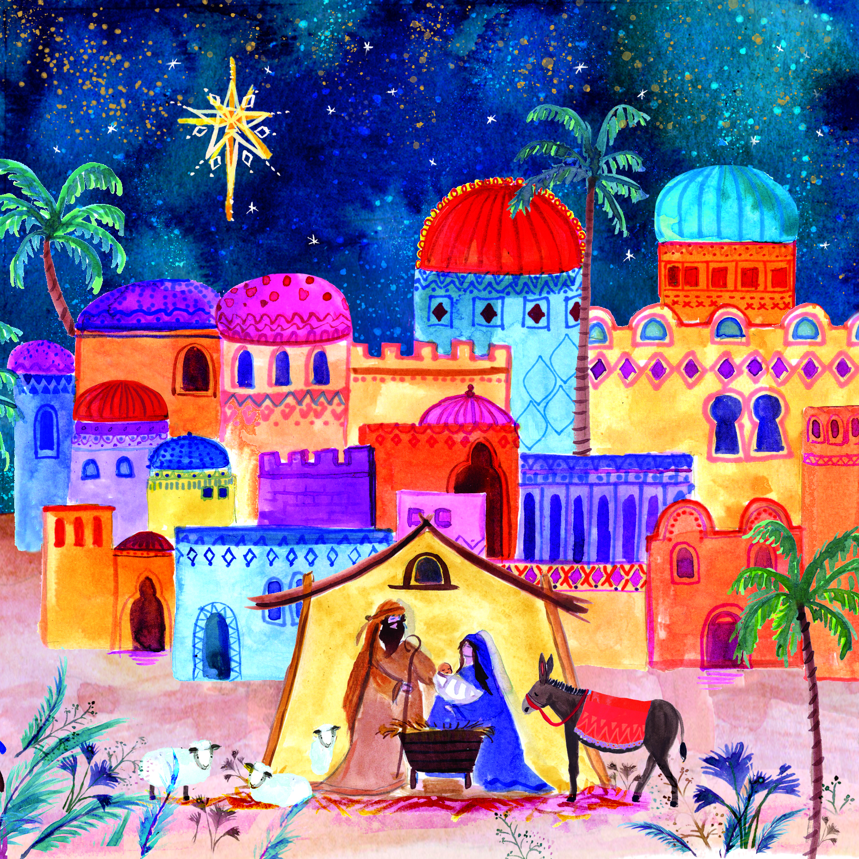 Tearfund - Colourful Bethlehem - (Pack of 10)