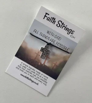 With God All Things Are Possible Faith String Bracelet