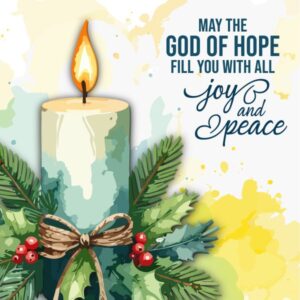 Joy & Peace Candle Christian Christmas Cards - Pack of 10