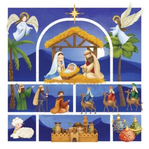 Square Advent Calendar Card: Christmas Story