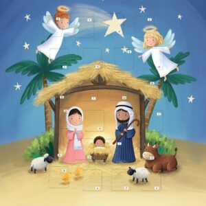 Sq. Advent Cal. Card: Cute Nativity