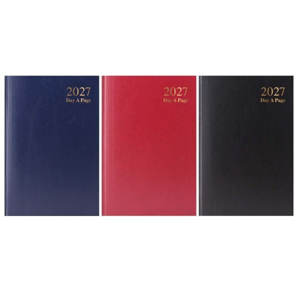 A5 Diary 2027 Red, Day a Page