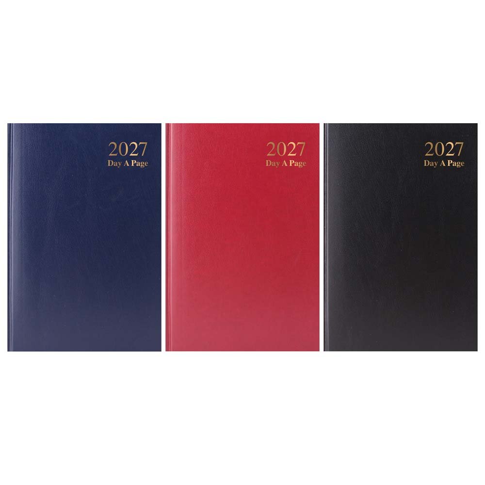 A5 Diary 2027 Blue, Day a Page