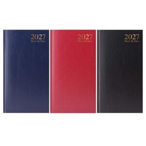 Slim Diary 2027 Black, Week to View