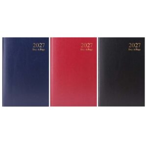 A5 Diary 2027 Black, Day a Page