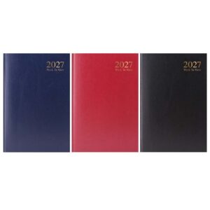 A5 Diary 2027 Black, Week to View